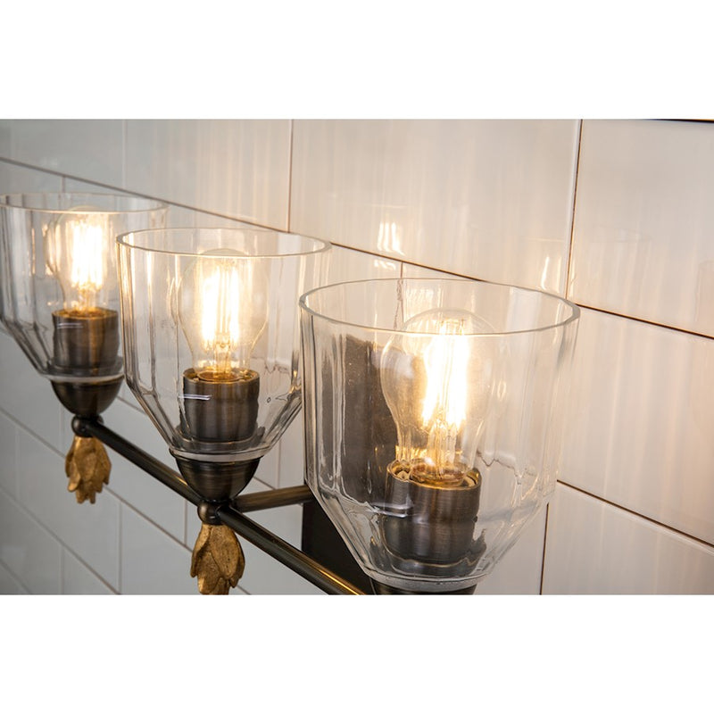 Lucas McKearn Felice 3 Light Bath/Vanity, Dark Bronze/Gold F1
