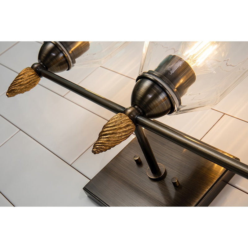 Lucas McKearn Felice 3 Light Bath/Vanity, Dark Bronze/Gold F2