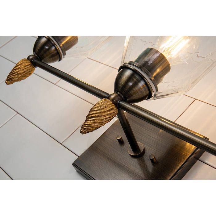 Lucas McKearn Felice 3 Light Bath/Vanity, Dark Bronze/Gold F2