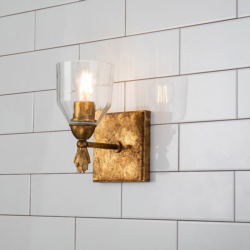 Lucas McKearn Felice 1 Light Bath/Vanity, Gold F1