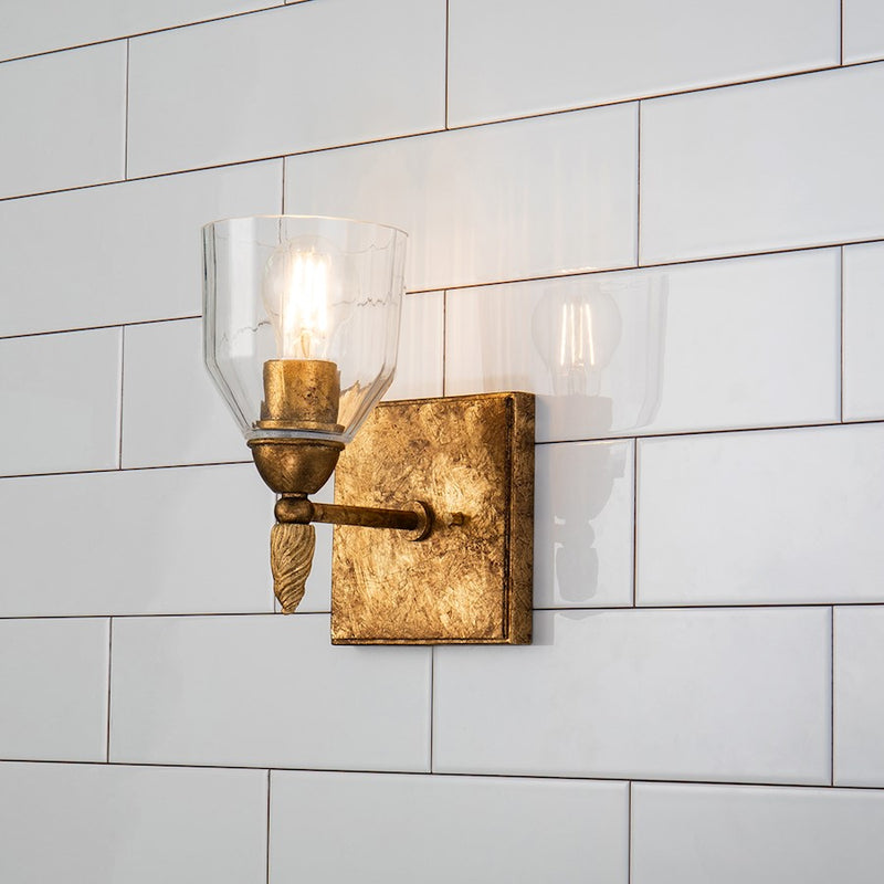 Lucas McKearn Felice 1 Light Bath/Vanity, Gold F2