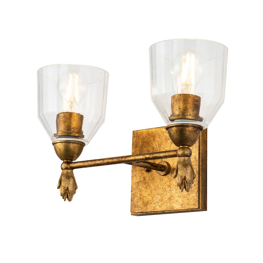 Lucas McKearn Felice 2 Light Bath/Vanity, Gold F1 - BB1000G-2-F1G
