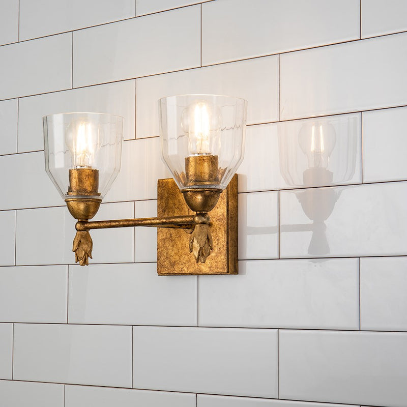 Lucas McKearn Felice 2 Light Bath/Vanity, Gold F1