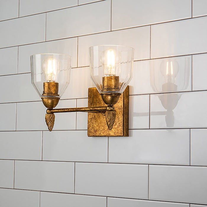 Lucas McKearn Felice 2 Light Bath/Vanity, Gold F2