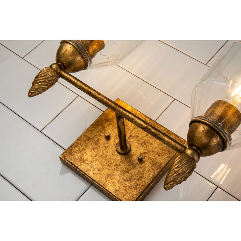 Lucas McKearn Felice 2 Light Bath/Vanity, Gold F2