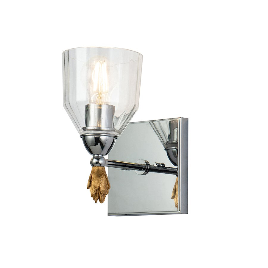 Lucas McKearn Felice 1 Light Bath/Vanity, Chrome/Gold F1 - BB1000PC-1-F1G
