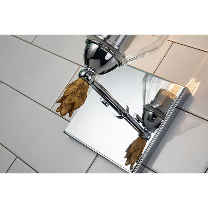 Lucas McKearn Felice 1 Light Bath/Vanity, Chrome/Gold F1