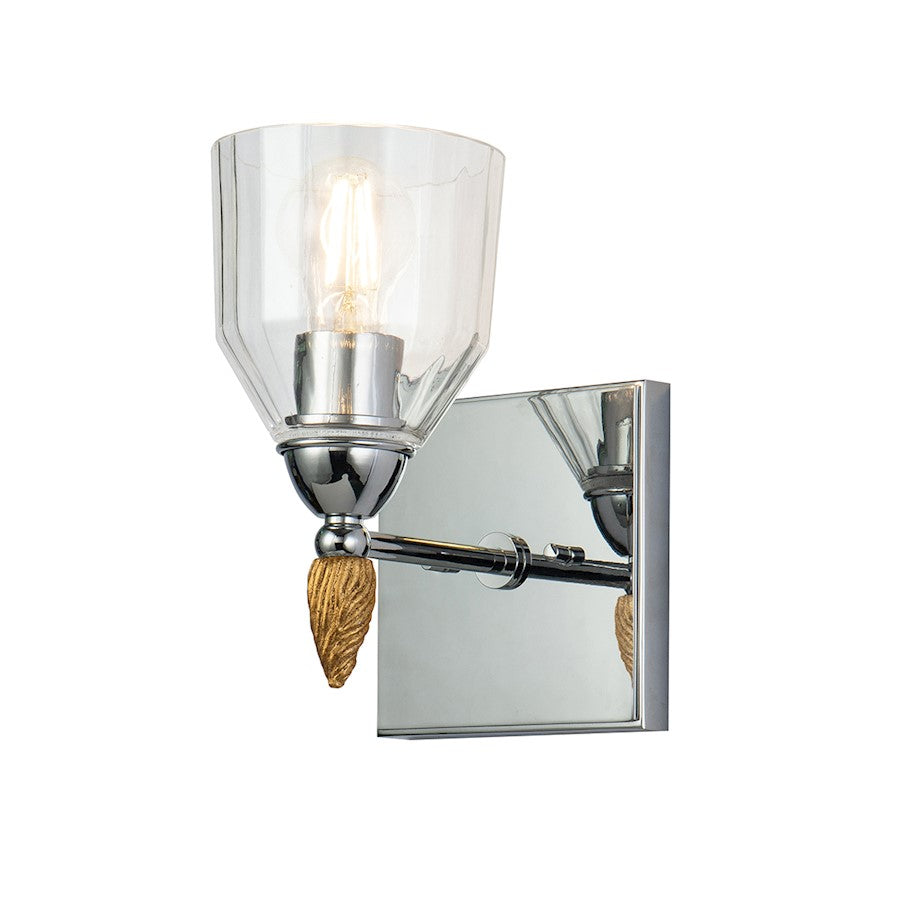 Lucas McKearn Felice 1 Light Bath/Vanity, Chrome/Gold F2 - BB1000PC-1-F2G