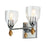 Lucas McKearn Felice 2 Light Bath/Vanity, Chrome/Gold F1 - BB1000PC-2-F1G