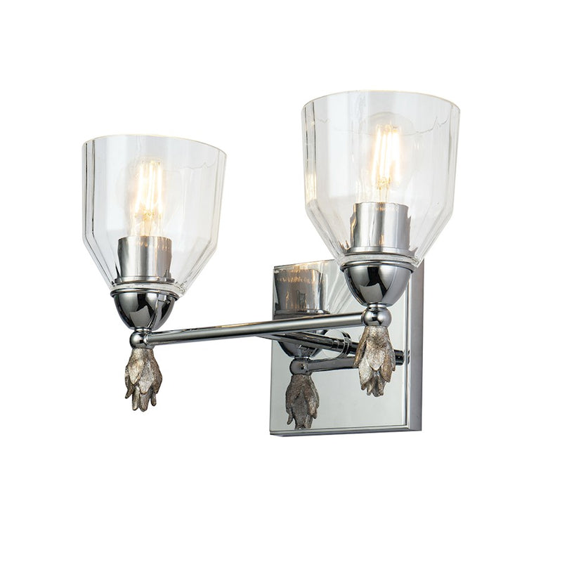 Lucas McKearn Felice 2Lt Bath/Vanity, Polished Chrome/Silver F1 - BB1000PC-2-F1S