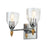 Lucas McKearn Felice 2 Light Bath/Vanity, Chrome/Gold F2 - BB1000PC-2-F2G