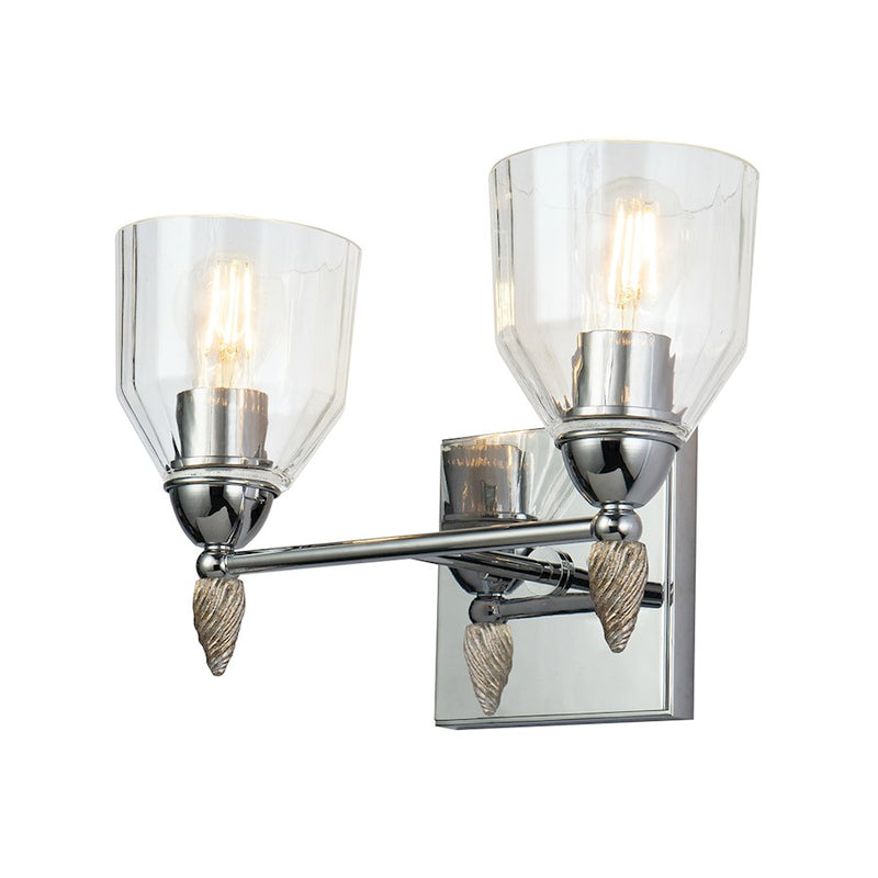 Lucas McKearn Felice 2Lt Bath/Vanity, Polished Chrome/Silver F2 - BB1000PC-2-F2S