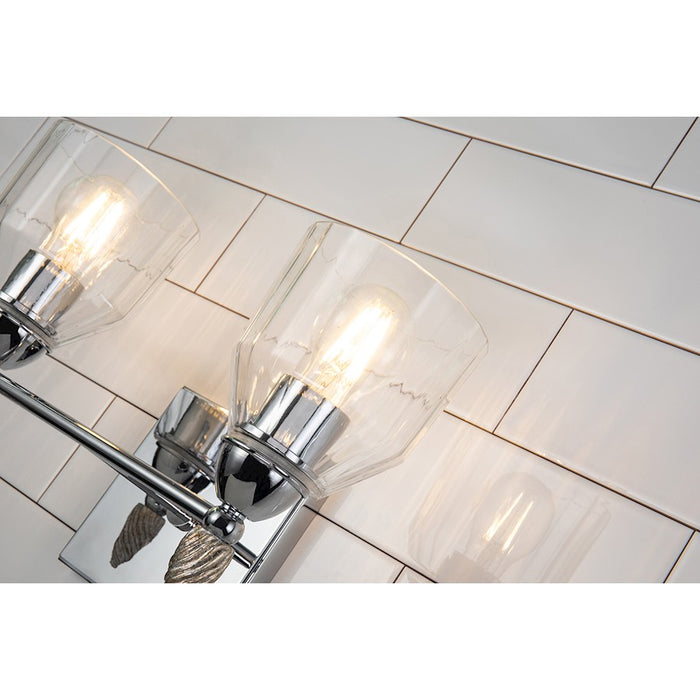 Lucas McKearn Felice 2Lt Bath/Vanity, Polished Chrome/Silver F2