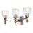 Lucas McKearn Felice 3 Light Bath/Vanity, Chrome/Gold F1 - BB1000PC-3-F1G