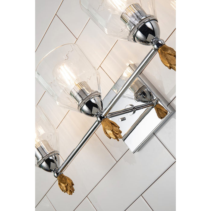 Lucas McKearn Felice 3 Light Bath/Vanity, Chrome/Gold F1