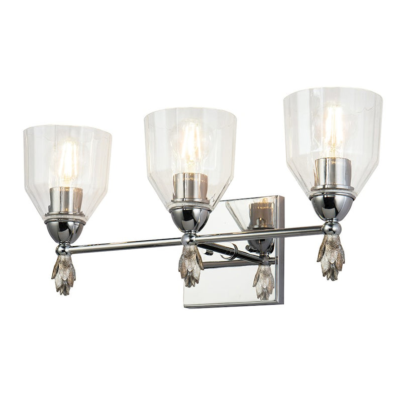 Lucas McKearn Felice 3Lt Bath/Vanity, Polished Chrome/Silver F1 - BB1000PC-3-F1S