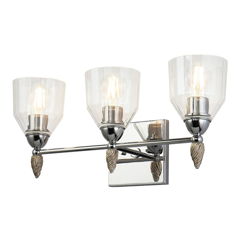 Lucas McKearn Felice 3Lt Bath/Vanity, Polished Chrome/Silver F2 - BB1000PC-3-F2S