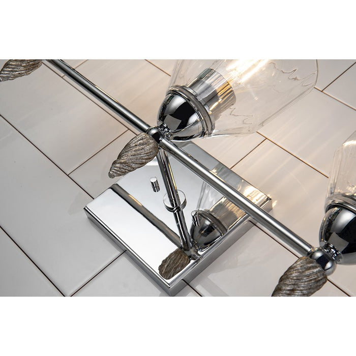 Lucas McKearn Felice 3Lt Bath/Vanity, Polished Chrome/Silver F2