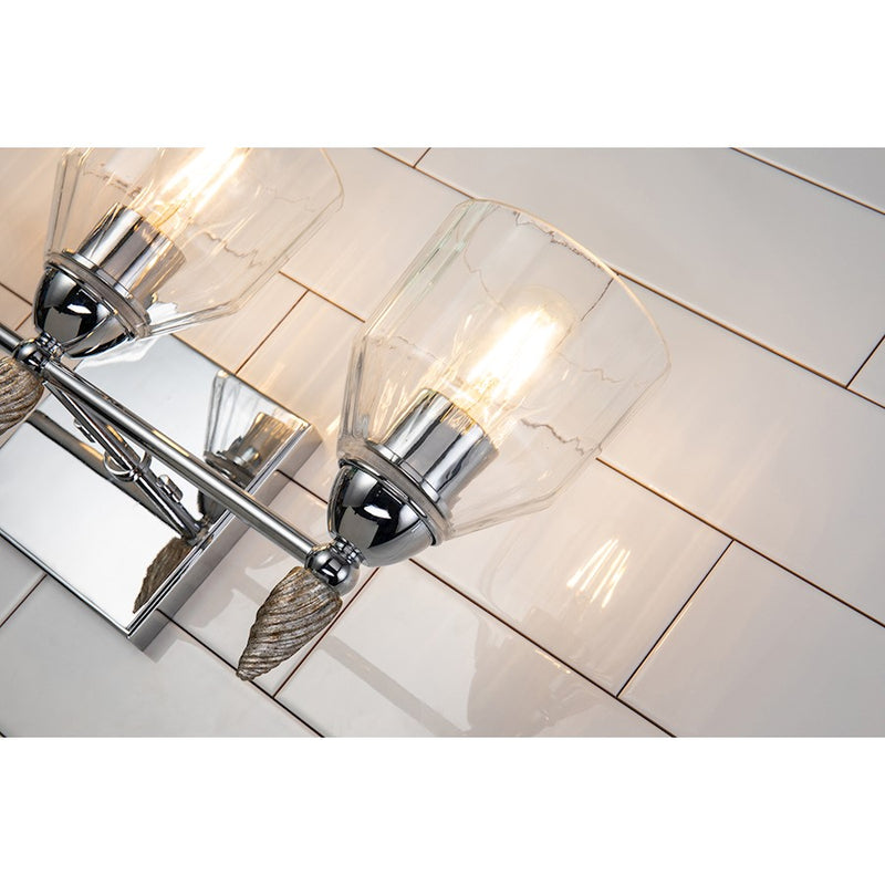 Lucas McKearn Felice 3Lt Bath/Vanity, Polished Chrome/Silver F2