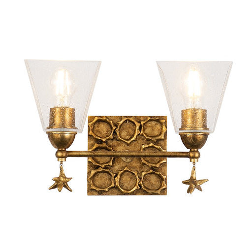 Lucas McKearn Star 2 Light Bath/Vanity, Gold Leaf - BB1002G-2