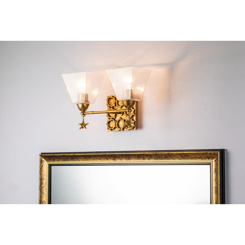 Lucas McKearn Star 2 Light Bath/Vanity, Gold Leaf