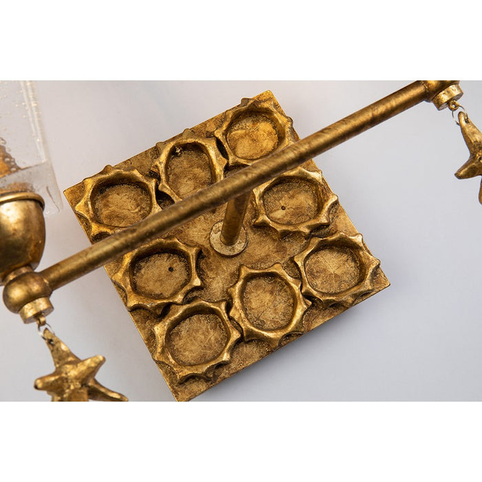 Lucas McKearn Star 2 Light Bath/Vanity, Gold Leaf