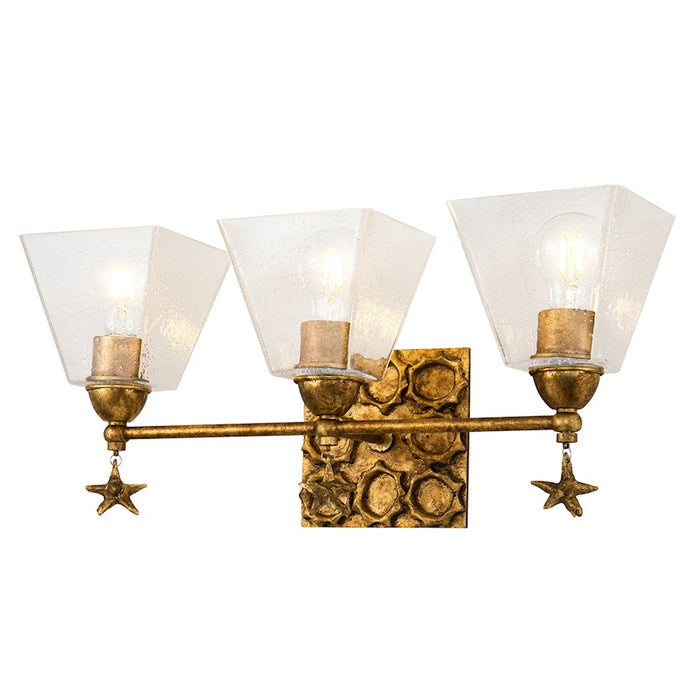 Lucas McKearn Star 3 Light Bath/Vanity, Gold Leaf - BB1002G-3