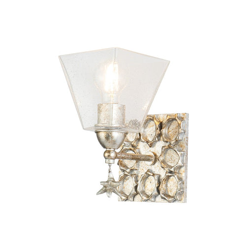 Lucas McKearn Star 1 Light Wall Sconce, Silver Leaf - BB1002S-1