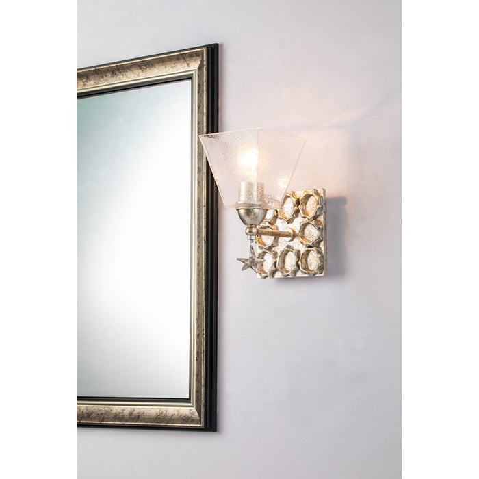 Lucas McKearn Star 1 Light Wall Sconce, Silver Leaf