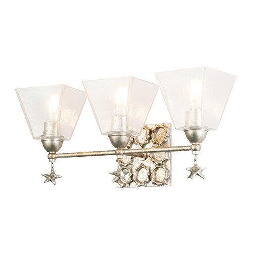 Lucas McKearn Star 3 Light Bath/Vanity, Silver Leaf - BB1002S-3