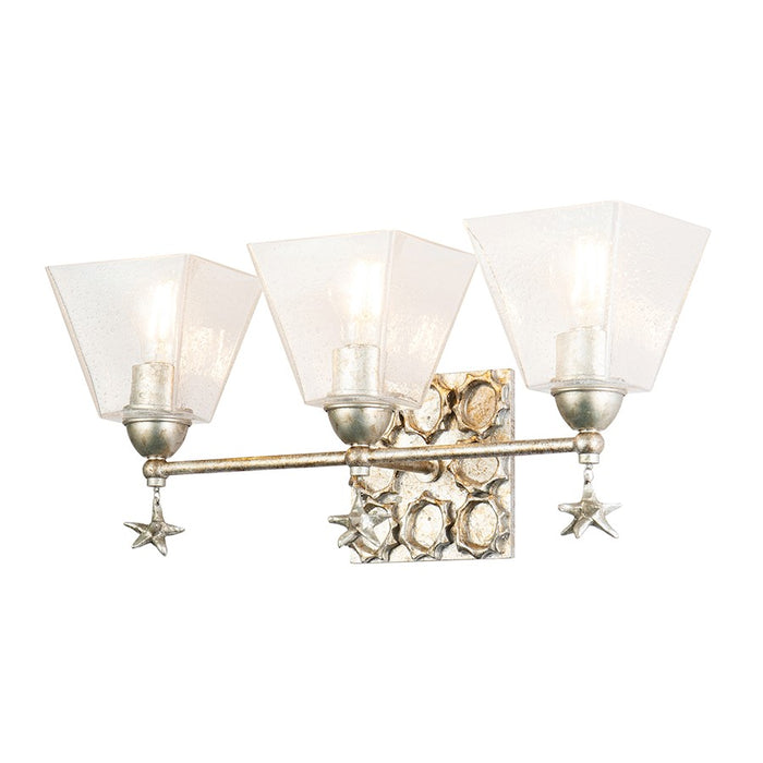 Lucas McKearn Star 3 Light Bath/Vanity, Silver Leaf - BB1002S-3
