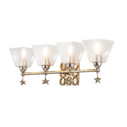 Lucas McKearn Star 4 Light Bath/Vanity, Silver Leaf - BB1002S-4