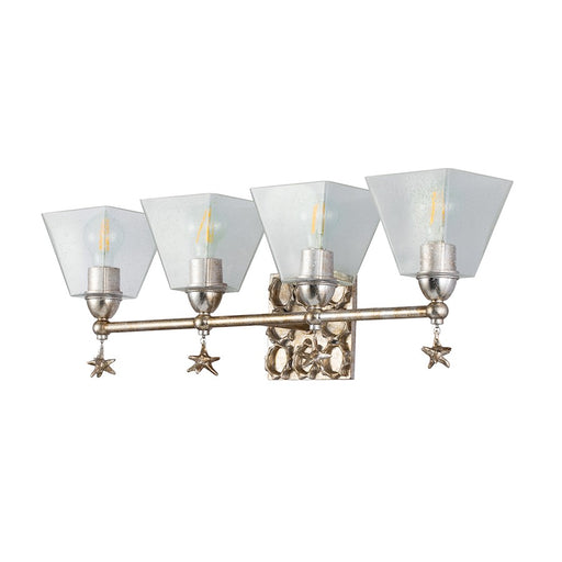 Lucas McKearn Star 4 Light Bath/Vanity, Silver Leaf
