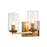 Lucas McKearn Bolivar 2 Light Bath/Vanity, Antique Brass - BB1003ATB-2