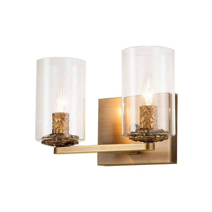 Lucas McKearn Bolivar 2 Light Bath/Vanity, Antique Brass - BB1003ATB-2