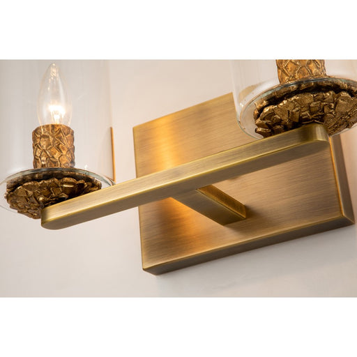 Lucas McKearn Bolivar 2 Light Bath/Vanity, Antique Brass