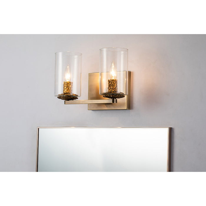 Lucas McKearn Bolivar 2 Light Bath/Vanity, Antique Brass
