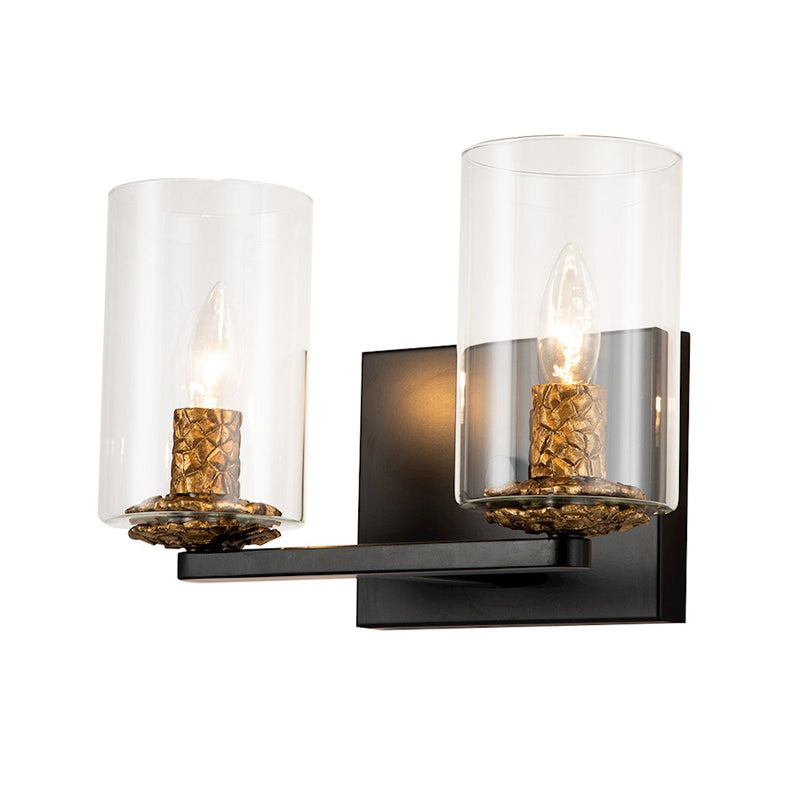 Lucas McKearn Bolivar 2 Light Bath/Vanity, Matte Black - BB1003MB-2