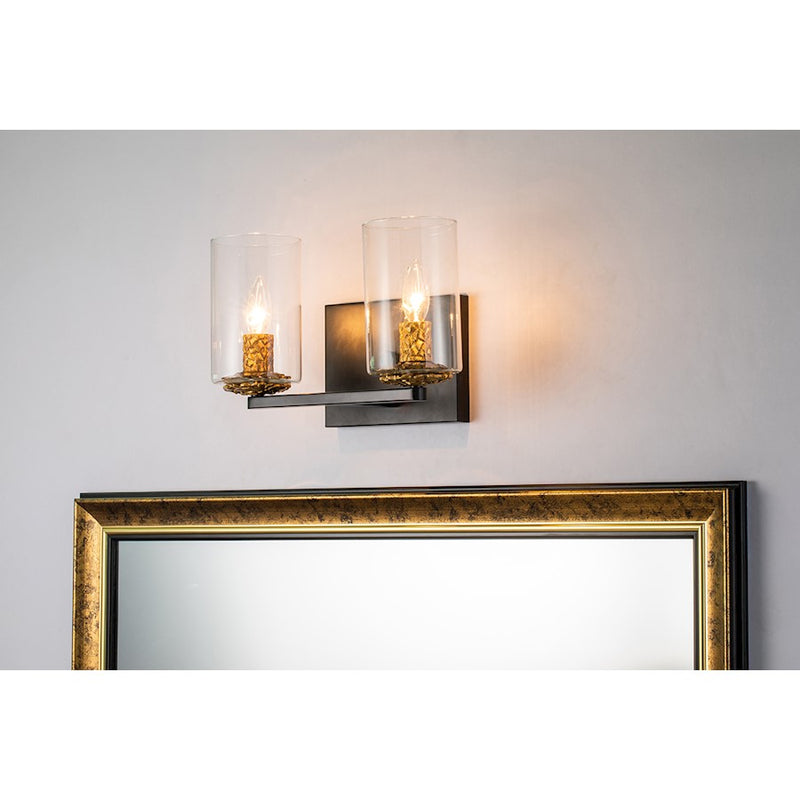Lucas McKearn Bolivar 2 Light Bath/Vanity, Matte Black