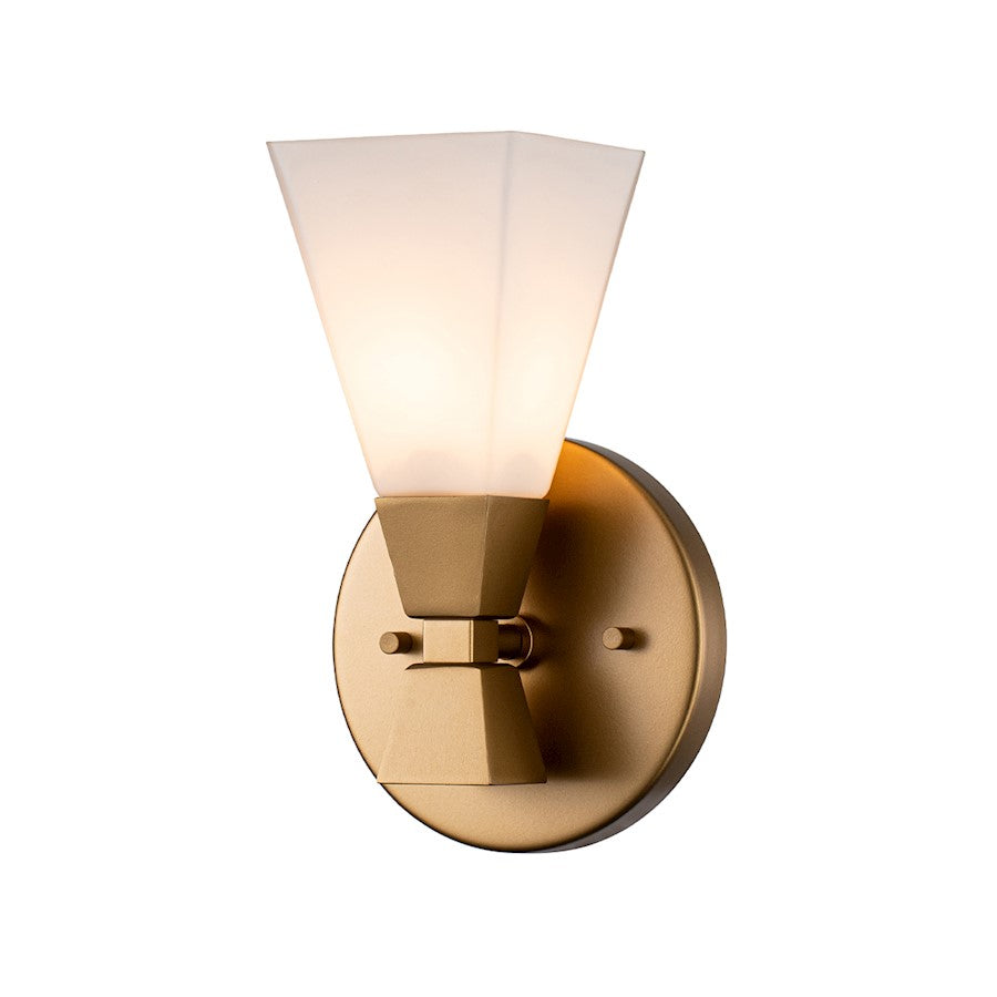 Lucas McKearn Bowtie 1 Light Bath/Vanity, Laquered Gold/Opal Etched - BB1004LG-1