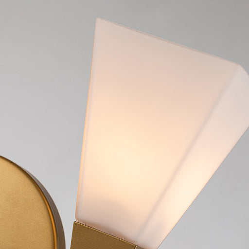 Lucas McKearn Bowtie 2 Light Bath/Vanity, Laquered Gold/Opal Etched