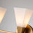 Lucas McKearn Bowtie 3 Light Bath/Vanity, Laquered Gold/Opal Etched