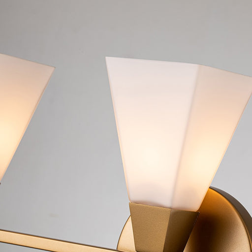 Lucas McKearn Bowtie 3 Light Bath/Vanity, Laquered Gold/Opal Etched