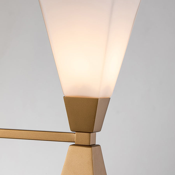 Lucas McKearn Bowtie 3 Light Bath/Vanity, Laquered Gold/Opal Etched