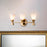 Lucas McKearn Bowtie 3 Light Bath/Vanity, Laquered Gold/Opal Etched