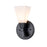 Lucas McKearn Bowtie 1 Light Bath/Vanity, Matte Black/Opal Etched - BB1004MB-1