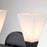 Lucas McKearn Bowtie 2 Light Bath/Vanity, Matte Black/Opal Etched