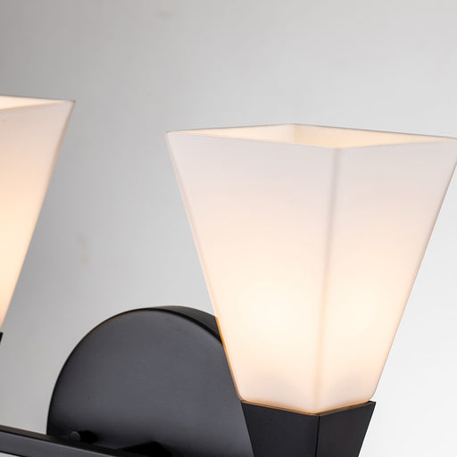 Lucas McKearn Bowtie 2 Light Bath/Vanity, Matte Black/Opal Etched