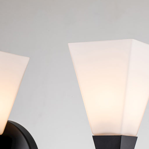 Lucas McKearn Bowtie 3 Light Bath/Vanity, Matte Black/Opal Etched