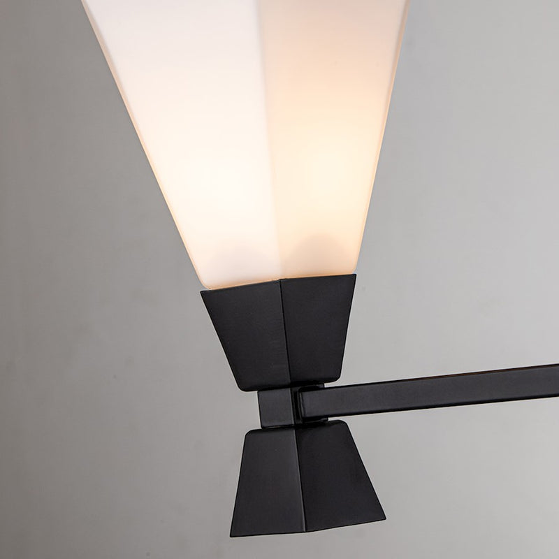 Lucas McKearn Bowtie 3 Light Bath/Vanity, Matte Black/Opal Etched